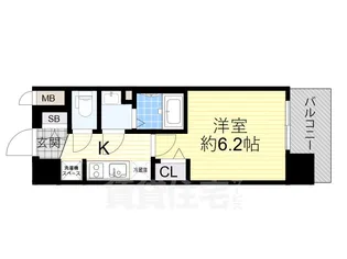 プレサンスOSAKA三国ネオス【3階】の間取り