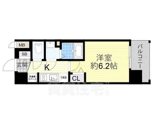 プレサンスOSAKA三国ネオス【3階】の間取り