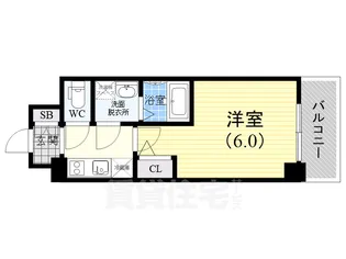 エスリード神戸兵庫駅アクアヴィラ【3階】の間取り