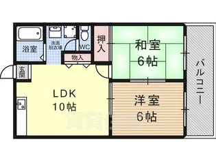 2LDKの間取り画像