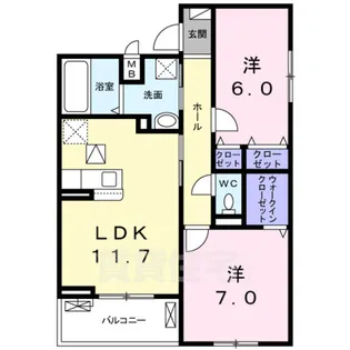 プレッソ・ロートⅡ【1階】の間取り