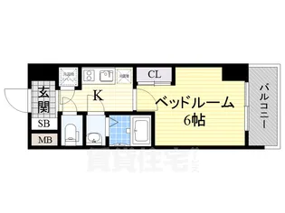 Dimus新大阪【5階】の間取り