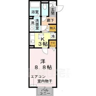 クレアコートA棟【1階】の間取り