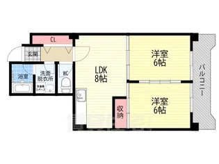 スペイシャス桂【3階】の間取り