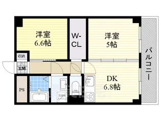 西中島東行マンション【4階】の間取り