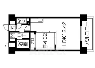 Primal千種luno(旧GRANDUKE新栄luno)【4階】の間取り