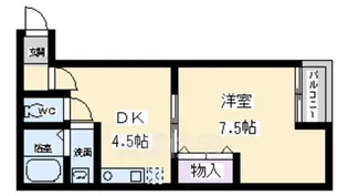 ラ・レズィダンス・リル【103号室】の間取り