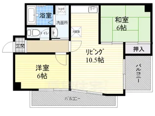 ライフ野江【4階】の間取り