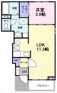 大阪府堺市中区毛穴町【アパート】の間取り