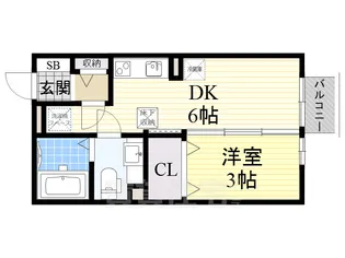 サンクレール志紀【2階】の間取り