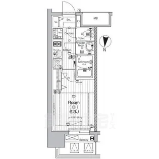 メイクス矢場町【6階】の間取り