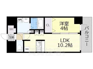 1LDKの間取り画像