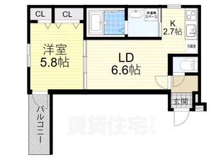 大阪府堺市堺区大浜中町2丁【アパート】の間取り