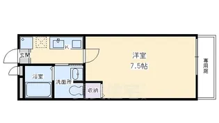 フラッティ堀川高辻【1階】の間取り