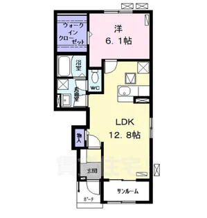 カーサ 東茶屋【1階】の間取り