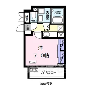 シャローム応仁【3階】の間取り