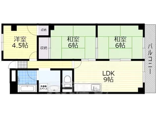 八尾樋口マンション【3階】の間取り