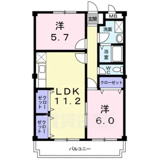 マロード月輪【3階】の間取り