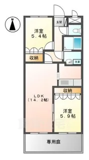 セントフィールド葛城1【1階】の間取り