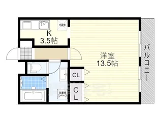ベルヴィ大将軍【2階】の間取り