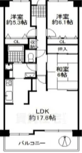 朝倉グリーンマンション【1階】の間取り