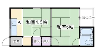 京都府京都市左京区田中上大久保町【マンション】の間取り
