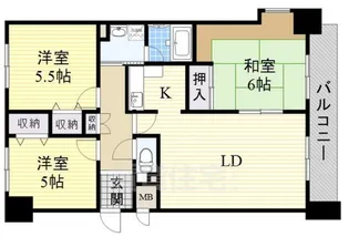 プレシオ緑ヶ丘【5階】の間取り