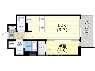 エスライズ神戸三宮山手通壱番館【9階】の間取り