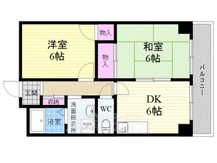 グリーンベル1号館【3階】の間取り