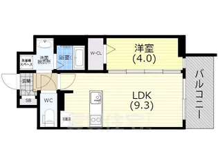 エスライズ神戸三宮山手通壱番館【9階】の間取り
