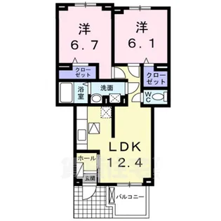 コーポ勢多6番館【1階】の間取り