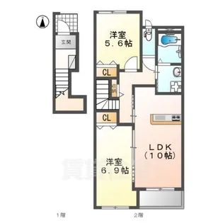 カームメゾン久宝寺【2階】の間取り