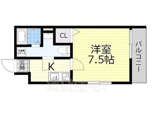 大阪府大阪市旭区千林1丁目【マンション】の間取り