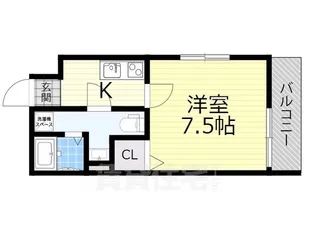 大阪府大阪市旭区千林1丁目【マンション】の間取り