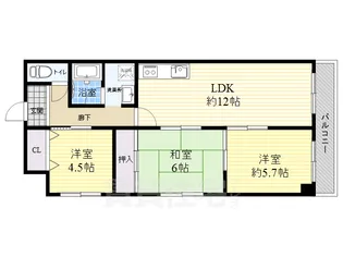 マーブルハイツ東和【3階】の間取り