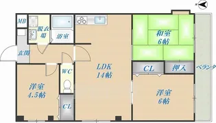 デ・シャント【3階】の間取り