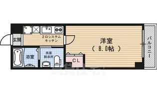 フラッティ今出川天神【608号室】の間取り