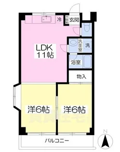 パレ若松【2階】の間取り