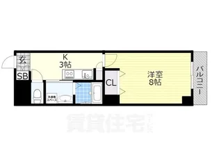 フリーディオ天の川【6階】の間取り