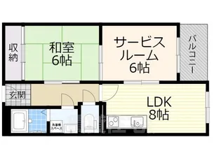 大阪府摂津市千里丘東4丁目【マンション】の間取り