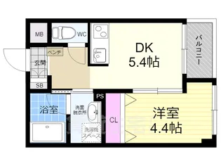 武三ビルディング【203号室】の間取り