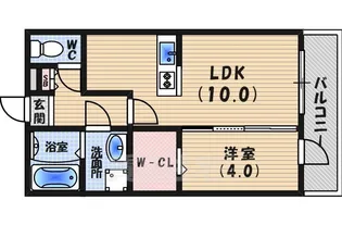 アーバンハイツ段上【2階】の間取り