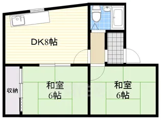 田井町マンション【4階】の間取り