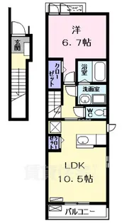 アヴェニュー長良【2階】の間取り
