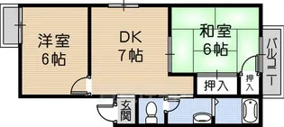 クリスタル武庫川【1階】の間取り