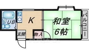 出穂西町ハイツ【3階】の間取り
