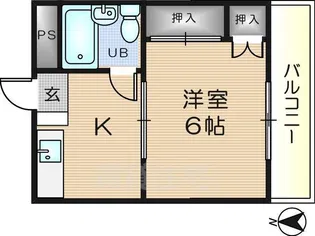 花園グレースマンション【2階】の間取り