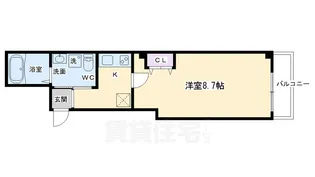 フラッティ西陣【2階】の間取り