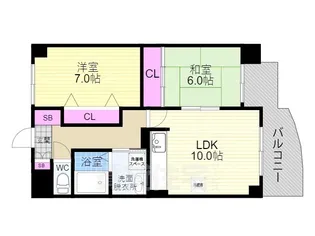 メゾンパーマネンス【4階】の間取り