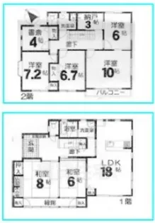滋賀県草津市上笠3丁目【一戸建】の間取り